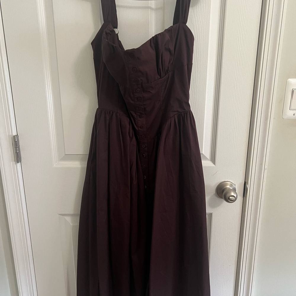 House of CB Strapless Dark Brown Dress